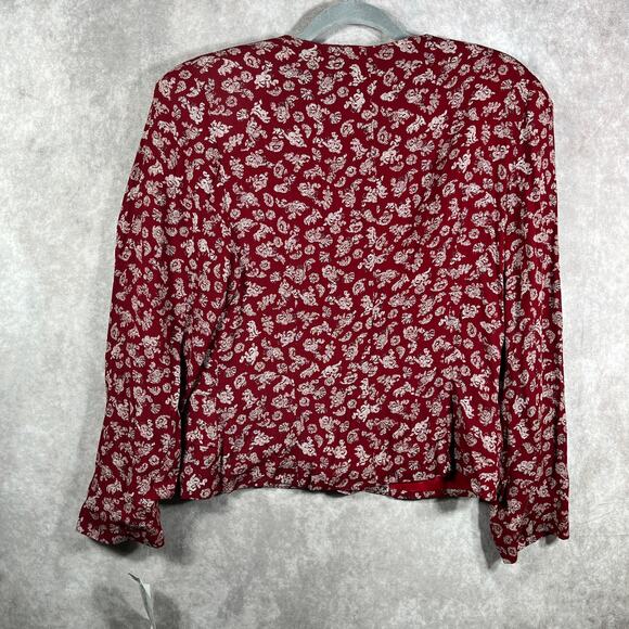 Marsha Brander Componix Tapestry Blazer Jacket Womens 12 Red Floral Jacquard NEW - Picture 5 of 9